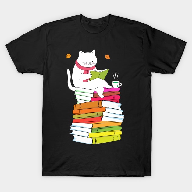 Kittens, Cats, Tea and Books Gift T-Shirt by Zone32